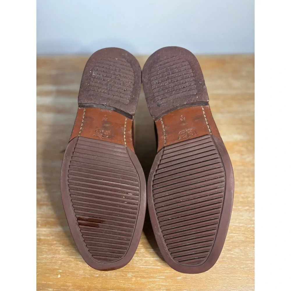 Cole Haan Country Mens Brown Leather‎ Derby Shoes Oxfords Contrast Stitch 9.5 D